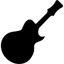 forma de guitarra negra 