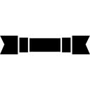 cinta de forma horizontal negra icon