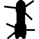 helicóptero de vista inferior de doble hélice 