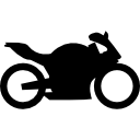 motocicleta de silueta negra de gran tamaño icon