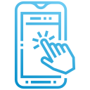 teléfono con pantalla táctil icon