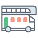 autobús de dos pisos icon