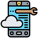 servicio de almacenamiento en la nube icon