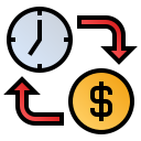 el tiempo es dinero icon