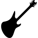 silhueta de variante de guitarra elétrica 