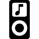 ipod de apple con símbolo de nota musical 