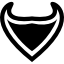 escudo triangular con punta afilada 