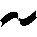 Ribbon in curling style icon