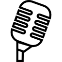 profilo del microfono a condensatore professionale icona