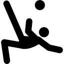 jogador de futebol chutando bola para cima 