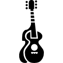 guitare acoustique avec silhouette 
