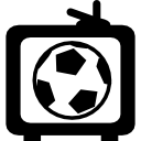 partido de fútbol en la televisión 