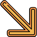 flecha diagonal icon