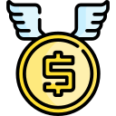 dinero volando icon