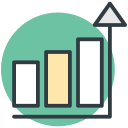 gráfico de barras creciente icon