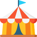 tenda de circo Ícone