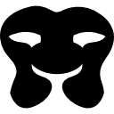 máscara pequena forma preta 