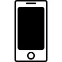 variante de teléfono de pantalla negra con forma de contorno icon