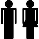 contorno masculino y femenino de pie 