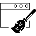 cepillo de limpieza y contorno de la máquina 