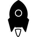 variante de fusée petite avec contour de cercle blanc icon