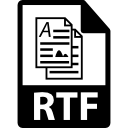 formato de ícone rtf 