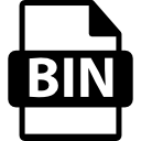 formato de archivo bin 