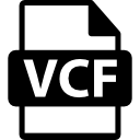 símbolo de archivo vcf 