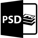format de fichier ouvert psd icon