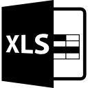 format de fichier ouvert xls icon