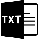 format de fichier ouvert txt icon