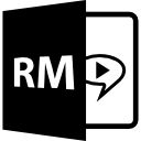 formato de archivo abierto rm icon