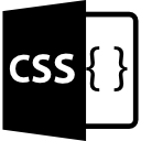 format de fichier css avec crochets icon