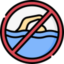 não nadar 