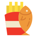 pescado y papas fritas icon