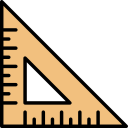 regla triangular icon