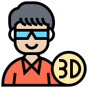 gafas 3d icon