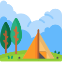 carpa para camping icon