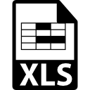 símbolo de formato de archivo xls 