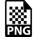 simbolo dell'interfaccia di estensione del file png icona