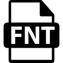 símbolo de formato de archivo fnt 