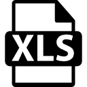 símbolo de formato de archivo xls 