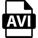 símbolo de formato de archivo de video avi 