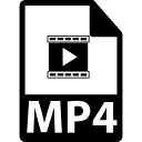 símbolo de formato de archivo mp4 