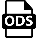 symbole de format de fichier ods Icône