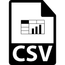 símbolo de formato de archivo csv 