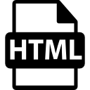 símbolo de interfaz de extensión de archivo html 