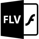 símbolo de interfaz de extensión de archivo flv flash 