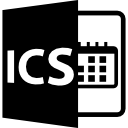 símbolo de formato de arquivo ics 