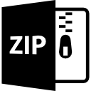 symbole d'interface de format de fichier compressé zip icon